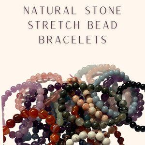 8mm Natural Stone Stretch Bead Bracelets